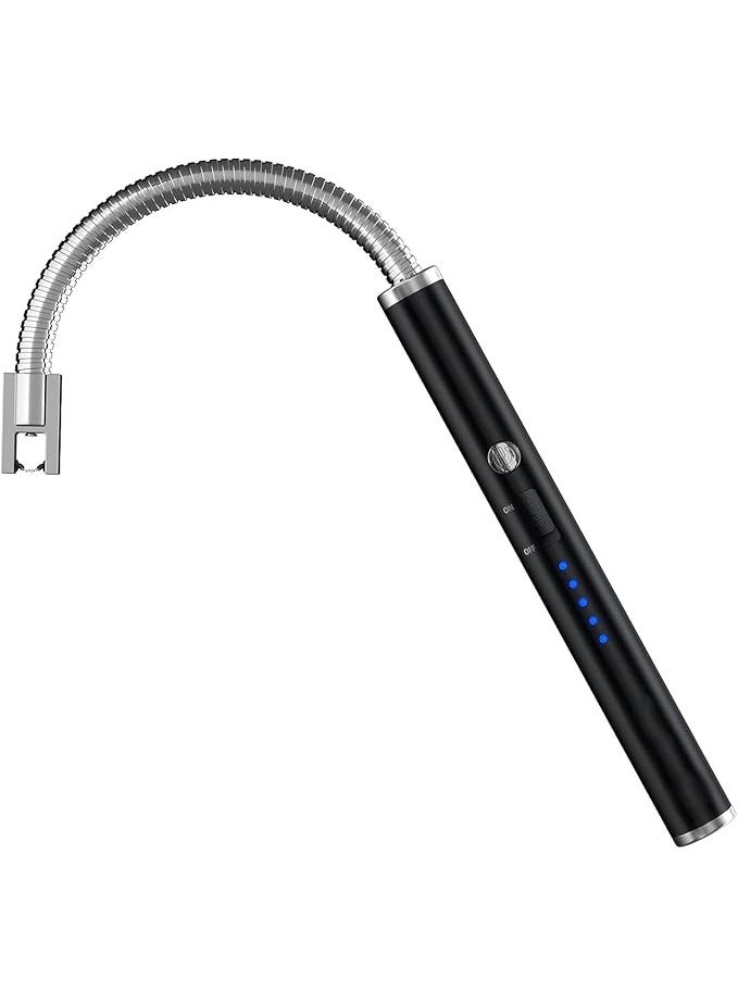 Electric lighter with a long arc design, windproof and rechargeable with USB port, flameless windproof candle lighter, plasma lighter, New Year's Eve gift for kitchen, candles, gas stove and fireworks, (JL801-1) - Image 3